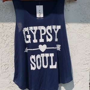 New- Navy blue Gypsy soul, women's tank top.